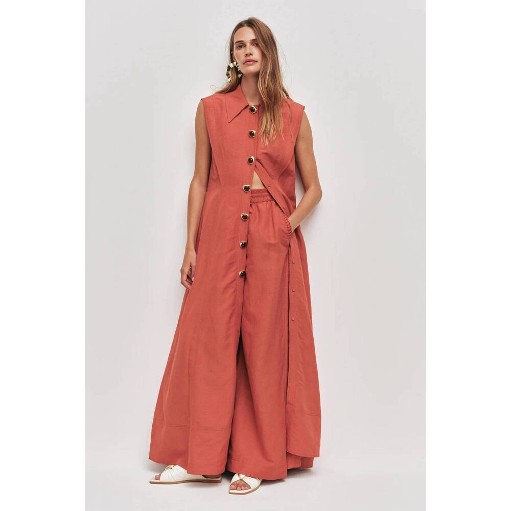 NEW AJE. tropez wide leg pant in honey